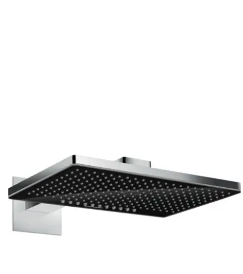 Hansgrohe-HG-Kopfbrause-Rainmaker-Select-460-2jet-schwarz-chrom-mit-Brausearm-450mm-24005600 gallery number 1